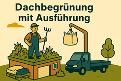 Fachgerechte Ausführung einer Dachbegrünung durch das erfahrene Team von Dachbegrünung Schäfer in Baden‑Württemberg und der Südpfalz: Das Bild zeigt die professionelle Umsetzung einer extensiven oder intensiven Dachbegrünung auf einem Flach- oder Schrägdach nach aktuellem Stand der Technik. Zu sehen sind qualifizierte Mitarbeiter bei der Installation von Dränage, Substrat und Vegetation, um ein langlebiges, blühendes Naturdach zu schaffen, das Insekten fördert, die Umwelt schützt und das Gebäude nachhaltig aufwertet.